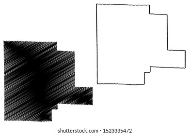 Fayette County, Alabama (Counties in Alabama, United States of America,USA, U.S., US) map vector illustration, scribble sketch Fayette map