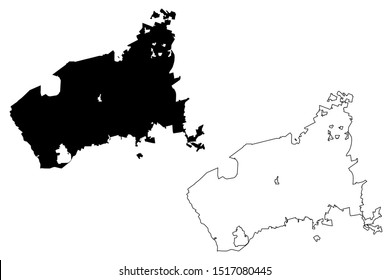 Fayetteville City (United States cities, United States of America, usa city) map vector illustration, scribble sketch Fayetteville map