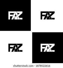 diseño del logotipo del monograma original de carta faz