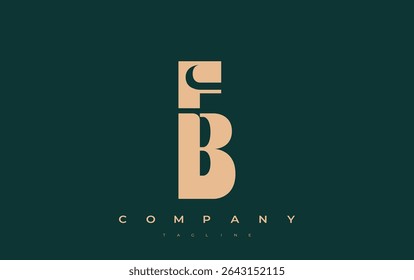 FB Abstract Geometric Logo Design. Modern and elegant logo design with simplistic typography elements, showcasing branding excellence.