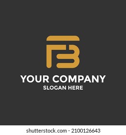 Plantilla de diseño de logotipo abstracto de FB