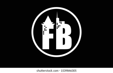 FB abstract vector logo monogram template