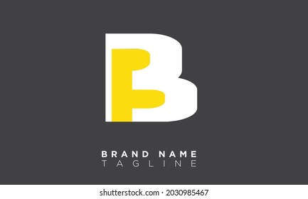 FB Alphabet letters Initials Monogram logo BF, F and B