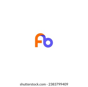 FB, BF, AB, BA elementos de plantilla de diseño de logotipo de letras. Logo de la letra digital abstracta moderna.