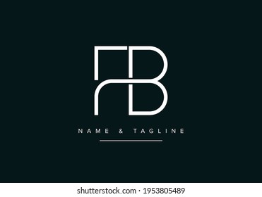 FB or BF Abstract initial monogram letter alphabet logo