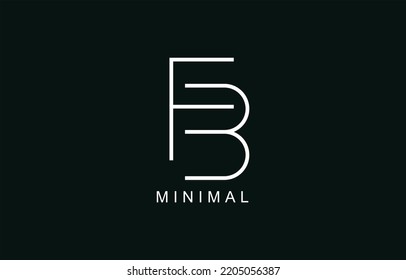 FB or BF Abstract initial monogram Letter alphabet logo