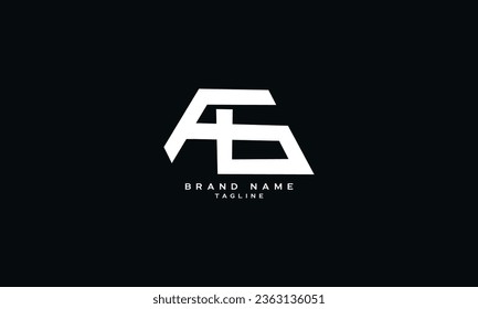 FB, BF, Abstract initial monogram letter alphabet logo design