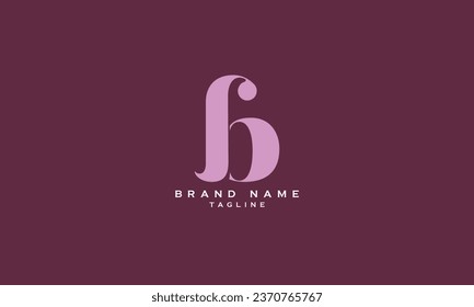 FB, BF, Abstract initial monogram letter alphabet logo design