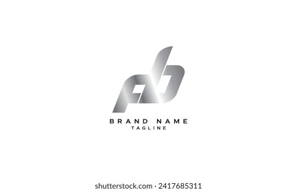 FB, BF, Abstract initial monogram letter alphabet logo design