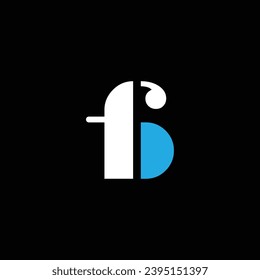 Icono de letra abstracta FB o BF o diseño de monograma. Impresionante logotipo de ilustración de colores diferentes.