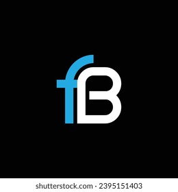FB oder BF abstraktes Buchstabensymbol oder Monogramm-Design. Beeindruckende, farbige Illustrationslogos.