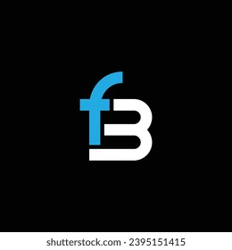 Icono de letra abstracta FB o BF o diseño de monograma. Impresionante logotipo de ilustración de colores diferentes.