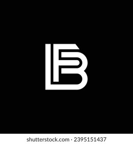 FB or BF abstract letter icon or monogram design. Awesome different colors illustration logo.
