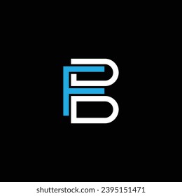 FB oder BF abstraktes Buchstabensymbol oder Monogramm-Design. Beeindruckende, farbige Illustrationslogos.