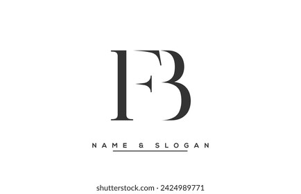 FB,  BF  Abstract  Letters  Logo  Monogram