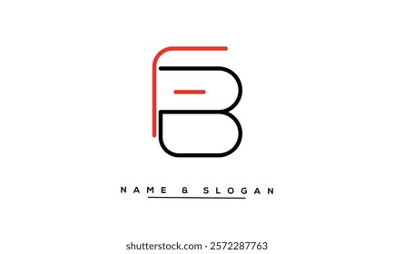 FB, BF Abstract Letters Logo Monogram