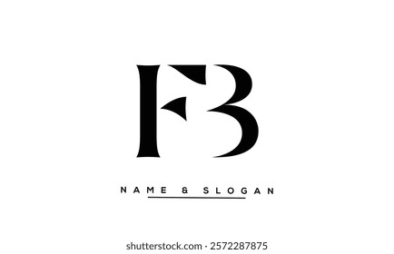 FB, BF Abstract Letters Logo Monogram