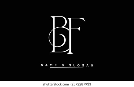 FB, BF Abstract Letters Logo Monogram