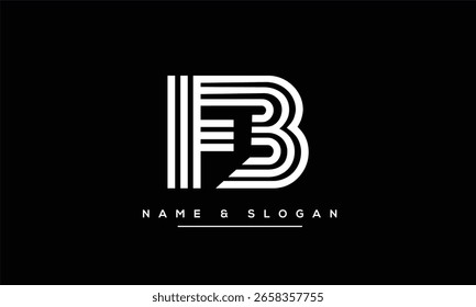 FB, BF Letras Abstractas Logo Monograma