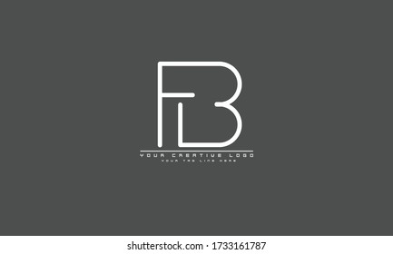 plantilla de monograma del logotipo del vector abstracto de BF