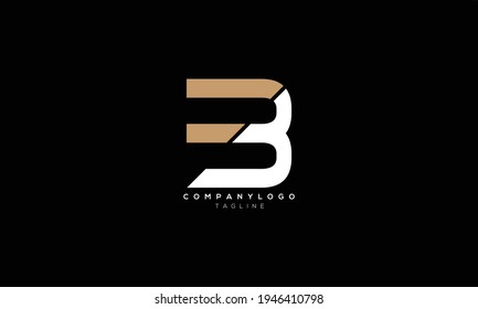 FB BF F AND B Abstract initial monogram letter alphabet logo design