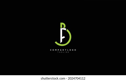 FB BF F AND B Abstract initial monogram letter alphabet logo design