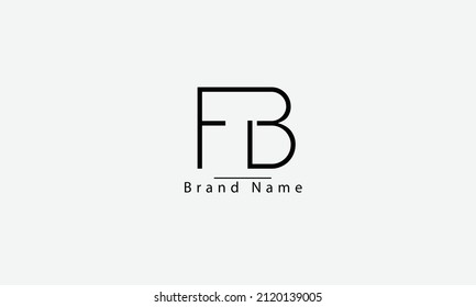 FB BF F B abstract vector logo monogram template