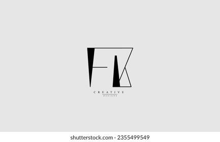 FB BF F B abstract vector logo monogram template