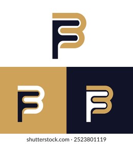 FB and BF or F and B Abstract Letter Mark Logo Template for Business
