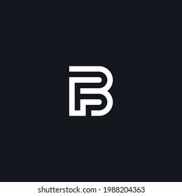 FB BF letter initial logo vector icon illustration