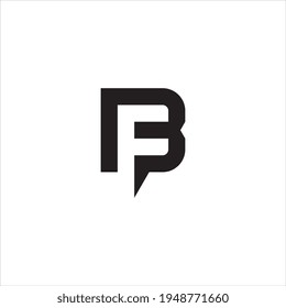 FB or BF letter logo design vector.