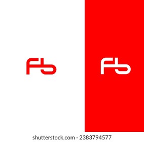 FB, elementos de plantilla de diseño de logotipo de letras BF. Logo de la letra digital abstracta moderna.