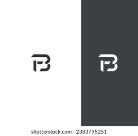 FB, elementos de plantilla de diseño de logotipo de letras BF. Logo de la letra digital abstracta moderna.