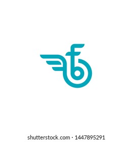 fb bf wings logo company vector
