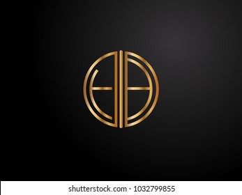 FB circle shape gold color design
