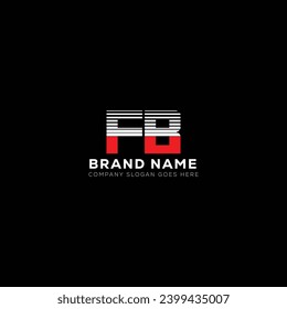 FB creative initials letter logo design concept. FB icon design. F B