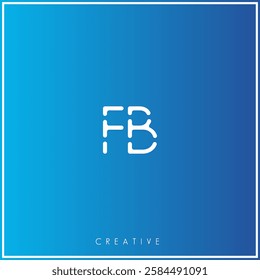 FB Creative Premium Vector latter logo design. Creative Logo. Elegant leaves.  modern design. Vector Illustration logo. Creative Minimal feminine monogram and logo.