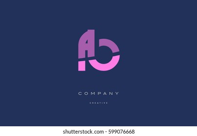 fb f b  pink blue pastel modern abstract alphabet company logo design vector icon template 