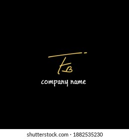 Fb handwritten logo for identity