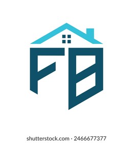 FB House Logo Design Template. Letter FB Logo for Real Estate, Construction or any House Related Business