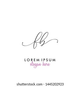 FB Initial beauty monogram logo vector