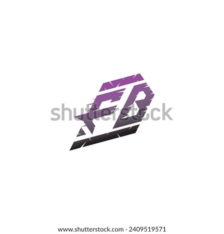 FB initial esport logo inspiration ideas for gaming team, youtube, twitch