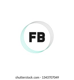 FB  Initial Handwriting logo template vector