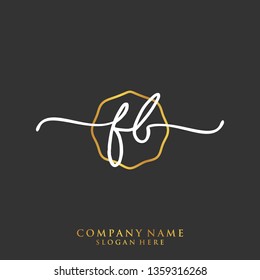 FB Initial handwriting logo template