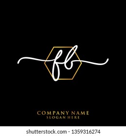FB Initial handwriting logo template