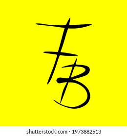 FB initial handwritten logo for identity