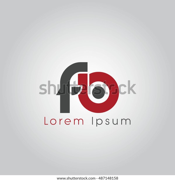 Fb Initial Letter Linked Lowercase Logo 스톡 벡터(로열티 프리) 487148158