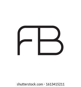 FB initial letter logo template vector icon design