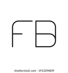fb initial letter vector logo