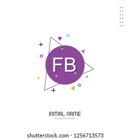 FB Initial logo template vector